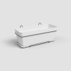 Truhlík CAPRI, závěsný, balkonový, 50cm, plast, bílá|WHITE|Artevasi
