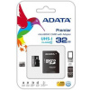 ADATA Premier microSDHC 32GB UHS-I U1 + adapter AUSDH32GUICL10-RA1