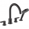Hansgrohe Vernis Blend Vaňová okrajová batéria, 4-otvorová, matná čierna 71456670
