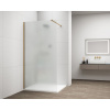 Erga Paris, sprchová zástena Walk-In 100x200 cm, 8mm sklo námraza, zlatý matný profil, ERG-V02-PARIS-100x200-FR-GB