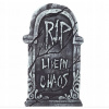 Náhrobok Live in chaos - 43x22 cm Halloween