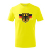 Nemecká orlica a vlajka - Tričko detské bavlnené - 104-110cm / 3-4 roky ( Citrónová )