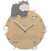 Dětské hodiny CalleaDesign hroch 36cm (možnost vlastního jména)