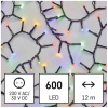 LED vianočná reťaz – ježko, 12 m, vonkajšia aj vnútorná, multicolor, časovač