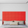 zahrada-XL Nástenné panely 12 ks červené 30x30 cm umelá koža 1,08 m² 343976