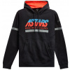 Mikina CLUB HOODIE, ALPINESTARS (čierna/červená/modrá/sivá, vel. L)