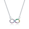 GRACE Silver Jewellery Stříbrný náhrdelník Rainbow Infinity - stříbro 925/1000 NH1306-SCN402/103 Stříbrná 45 cm