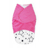 Baby Nellys Zavinovačka, spacáček s Minky, 0-6m - Hviezdy a hviezdičky, Minky ružová 56-68 (0-6 m)