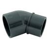 PVC krátké koleno - úhel 45° - 50mm vnitřní x 50mm vnější