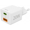 Hama USB nabíječka, Rychlonabíječka, 1x USB-C®, 1x USB A , 20.00 W, Dodávka energie, QC 3.0, bílá
