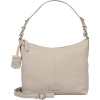 Burkely Soft Skylar sivobiela dámska kožená kabelka, taška cez rameno