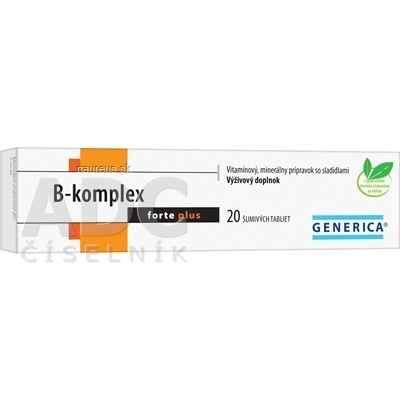 GENERICA spol. s r.o. GENERICA B-komplex forte plus tbl eff 1x20 ks 20 ks