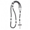Hematitový růženec 3735-72 - hematit + nerezová ocel / 10 mm, 8 mm