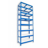 Kovový regál policový Biedrax 50 x 60 x 210 cm, modrý - 8 políc biele lamino 12mm