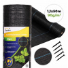 MultiGarden Čierna agČervenáextília UV 90 g, pČervenáiburina rohož 1,1 x 50 m, kolíky MulltiGarden