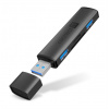 CONNECT IT Hub Compact 4v1, 2xUSB 3.0, 1xSD, 1xMicroSD, externí, černá CHU-4060-AN
