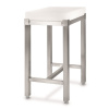 Řeznické prkno polyetylénové na ocelovém podstavci 500x400x750 mm | HENDI, 505687 inox;bílý