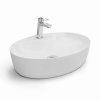 CERAMICA LATINA ORION 57 x 41,5cm umývadlo na dosku oválne, s otvorom pre batériu, keramické, biele