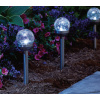 M.a.t. group Lampa solární KOULE 6cm, v.36cm, 1LED, nerez/sklo/PH čirá