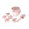 Zopa Silicone Beach Set vedierko s viečkom 1 ks + hračka na pieskovisko 6 ks