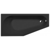 POLYSAN TIGRA 170 x 80cm vaňa ľavá asymetrická, akrylátová, čierna matná, 90111BM