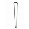Nábytková noha na stôl kovová Hairpin Loft čierna 71 cm 3 tyče fi10
