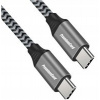 PremiumCord ku31cw2 USB-C M/M, 100W 20V/5A 480Mbps bavlněný oplet, 2m