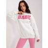 Smotanová oversize mikina BABE -EM-BL-617-11.32-ecru ONE SIZE