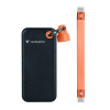 SSD Externá Verbatim Pocket SSD, 32193, 1000GB, Nero Backup, čierno-oranžový, obsahuje USB C kábel a vrecko, USB-C