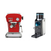 Ascaso Dream ONE, Love Red + Rancilio Rocky Doserless
