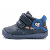 Kožené barefoot poltopánky S070-52576A Royal Blue - svietiace v tme 22