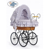 Moses Basket Retro Victoria - Prírodné + šedé p (Moses Basket Retro Victoria - Prírodné + šedé p)