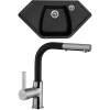 Set Sinks (dřez Naiky 980 Granblack 30 + baterie Enigma S Granblack 30) NA98030ENSGR30