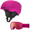 Lyžiarska prilba ATOMIC Four Jr Pink & Okuliare Count Jr Cylindrical Berry/Pink