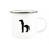 Plechový hrnček Maska ​​koňa