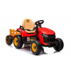 LEAN CARS Elektrický traktor s vlečkou BBH-030 na diaľkové ovládanie 2,4G červená 12V7AH - 2x45W -2025