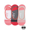 Meatfly dámske ponožky Low Socks Triple Pack biela/ružová