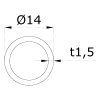 DOPREDAJ trubka ø 14 x 1,5 x 1000 mm, brúsená AISI 304