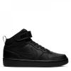 Nike Court Borough Mid 2 Big Kids' Shoe Triple Black 3 (35.5)