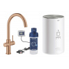 Grohe Red - Drezová batéria Duo s ohrevom vody a filtráciou, zásobník M, kefovaný Warm Sunset 30083DL1