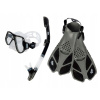 Acra potápačský set 3v1 M6213, čierny, okuliare, šnorchel, plutvy 42-47