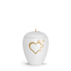 Zvieracia urna Verona Heart so sviečkou - Biela 0,5l
