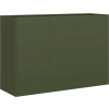 vidaXL Kvetináč olivovo zelený 120x40x80 cm Oceľ valcovaná za studena