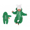 Z&Z Detský teplákový overal s kapucňou, zelený, veľ. 80