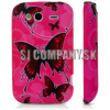 Silikónový obal HTC Wildfire S – Butterfly – ružová