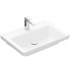 Villeroy & Boch Subway 3.0 - Umývadlo, 65x47 cm, bez prepadu, otvor na batériu, CeramicPlus, Stone White 4A7066RW