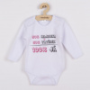 NEW BABY Body s potlačou New Baby 50% Mamička + 50% Otecko 100% JA ružové - darčekové balenie Veľ. 68