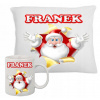 Vankúš - Vankúš + vianočný hrnček s menom darček (Vankúš + vianočný hrnček s menom darček)