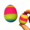 3 ks Skákajúca Dúhová Loptička Vajce Gumová Hračka