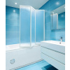 AQUATEK LUX L3 140cm vaňová zástena, profil biely - krilex voda (17)